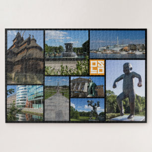 Mooie Oslo. horizontaal, Noorwegen, Jigzaag Puzzle Legpuzzel