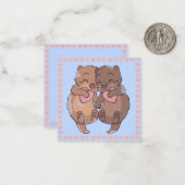 Mooie otters notitiekaartje (Voorkant / Achterkant in situ)