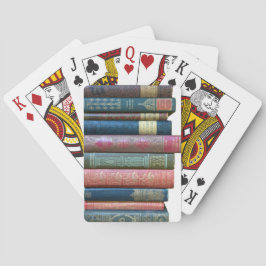 Mooie oude boeken, boekenwerven pokerkaarten