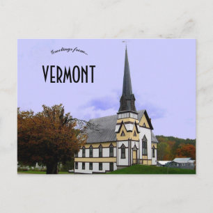 Mooie oude kerk in Oost-Oranje Vermont Briefkaart