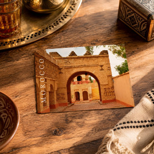 Mooie Oude Marrakesh Medina-architectuur Briefkaart