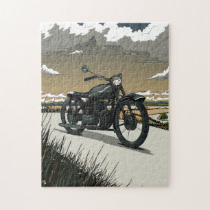 Mooie oude  motorfiets legpuzzel