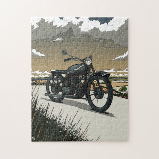 Mooie oude  motorfiets legpuzzel (Verticaal)