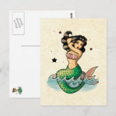 Mooie oude school Zeemeermin Briefkaart (Voorkant / Achterkant)