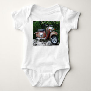 Mooie oude scooter Baby jersey bodysuit, wit Romper