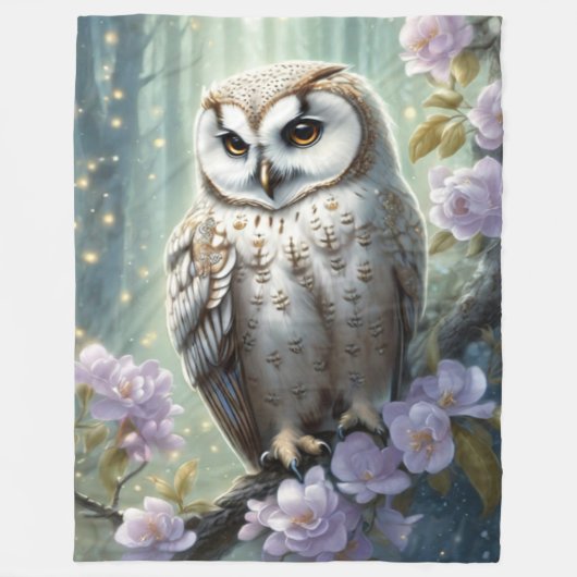 Mooie Owl Fleece Deken (Voorkant)