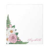 Mooie Ox-eye Daisies Roze Rozen Bloemen Notitieblok (Voorkant)