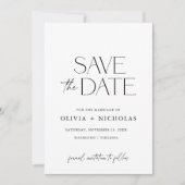 Mooie Paar Font Duo Save the Date Kaart (Voorkant)
