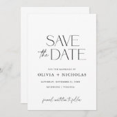 Mooie Paar Font Duo Save the Date Kaart (Voorkant / Achterkant)