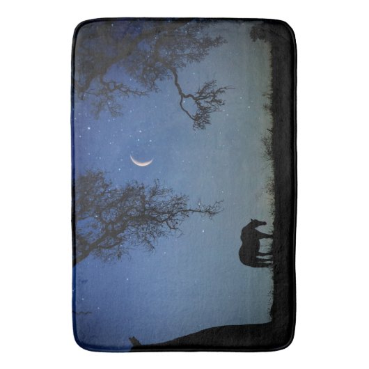 Mooie paard en moon Bath Mat (Voorkant Verticaal)