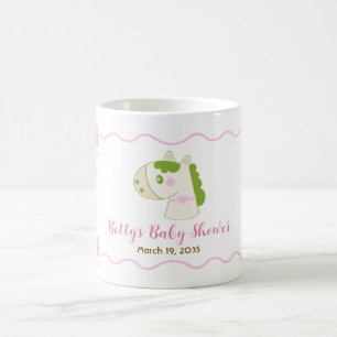 Mooie Paard Roze Strik Persoonlijke Meisje Baby Bo Koffiemok