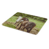 Mooie paarden aan het rennen snijplank (Hoek)