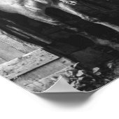 Mooie paarden Black en White Rustic Farmhouse Poster (Hoek)