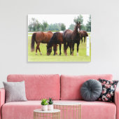Mooie paarden/canvasomloop canvas afdruk (Insitu (Woonkamer))