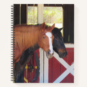 Mooie paarden - een spiralige laptop notitieboek
