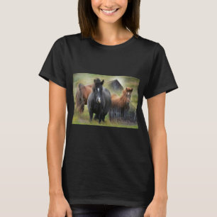 Mooie paarden en bijtende Barn T-shirt