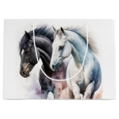 Mooie paarden in de Waterverf Groot Cadeauzakje (Voorkant)