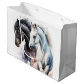 Mooie paarden in de Waterverf Groot Cadeauzakje (Achterkant Gekanteld)