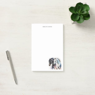 Mooie paarden in de Waterverf Post-it® Notes