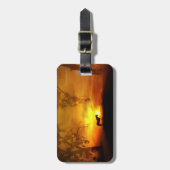 Mooie paarden in het Sunset Custom Bagagelabel (Voorkant verticaal)