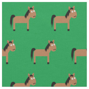 Mooie Paarden Kinder Baby Kamer Groen Stof