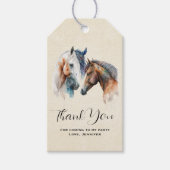 Mooie Paarden Western Boho Party Dank u Cadeaulabel (Voorkant)