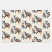 Mooie Paarden Western Boho Pattern Inpakpapier Vel (Voorkant 3)