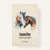 Mooie Paarden Western Boho stijl Badge (Voorkant)