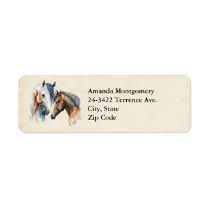 Mooie Paarden Western Boho stijl Etiket