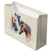 Mooie Paarden Western Boho stijl Groot Cadeauzakje (Voorkant Gekanteld)