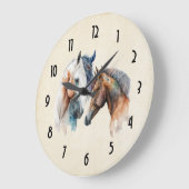 Mooie Paarden Western Boho stijl Grote Klok (Hoek)