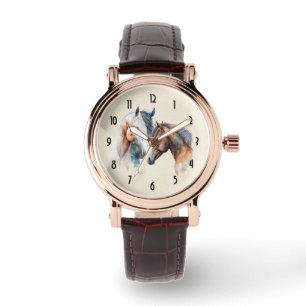 Mooie Paarden Western Boho stijl Horloge