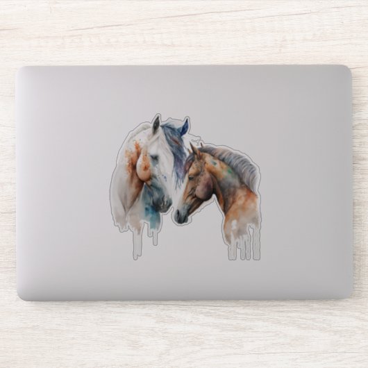 Mooie Paarden Western Boho stijl Sticker (Computer)