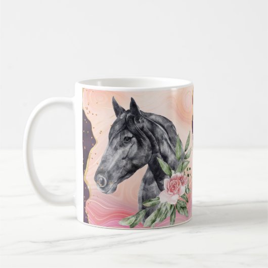 Mooie paarden, Westerne koffie Mok, beker Koffiemok (Links)