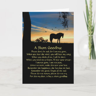 Mooie paardenmedeleven met Spiritueel gedicht Kaart