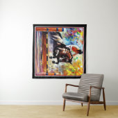 Mooie paardenschok die digitale olieleverf produce wandkleed (In Situ (horizontaal))