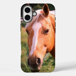Mooie paardentelefoonhoes iPhone 16 plus hoesje