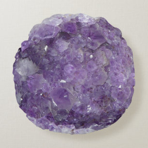 Mooie Paarse Amethyst-koelfluitjes Rond Kussen