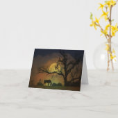 Mooie paarse blanco Kaart (Gele Bloem)