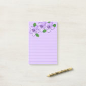 Mooie Paarse Bloem Post-it® Notes (Op bureau)