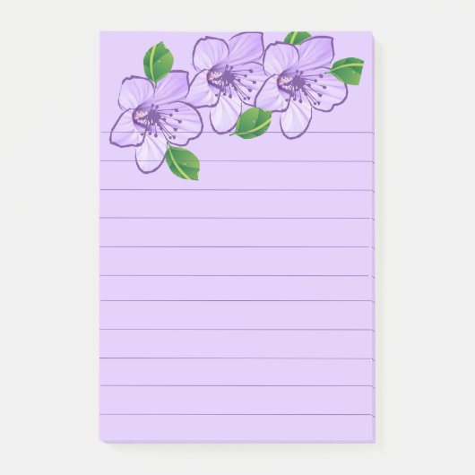 Mooie Paarse Bloem Post-it® Notes (Voorkant)