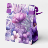 Mooie Paarse Bloemen Bedankdoosjes (Achterkant)