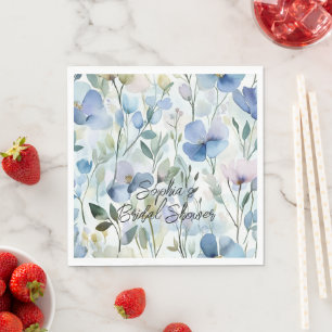 Mooie Paarse Bloemen Bruiloft Feest Servet