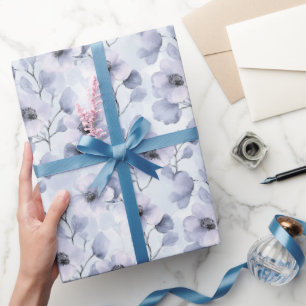 Mooie Paarse Bloemen Cadeaupapier