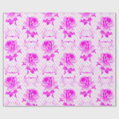 Mooie Paarse bloemen Cadeaupapier (Vlak)