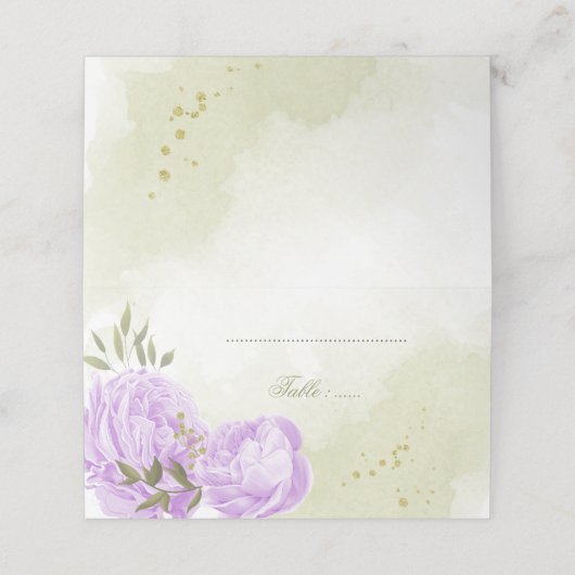 mooie paarse bloemen groene bladeren (Buitenkant ongevouwen)