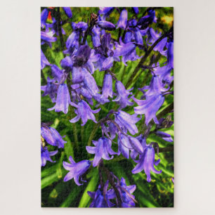 Mooie paarse bloemen legpuzzel