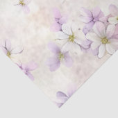 Mooie Paarse Bloemen Tissuepapier (Detail)