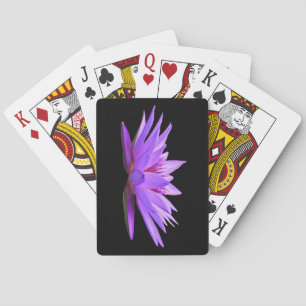 Mooie Paarse drijvende waterLily Pokerkaarten