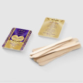 Mooie Paarse en gouden Jubileum programma fans Handwaaier (Niet-gemonteerd)